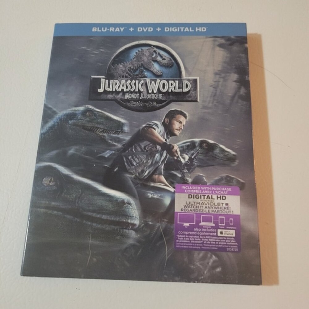 Jurassic World Blu-ray and DVD combo New